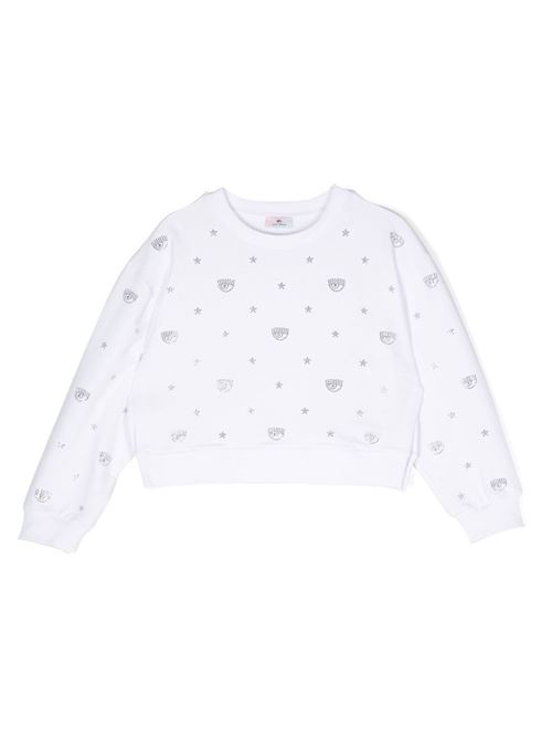 Felpa bambina con occhietti con brillantini Chiara Ferragni Kids | 59A60610050099